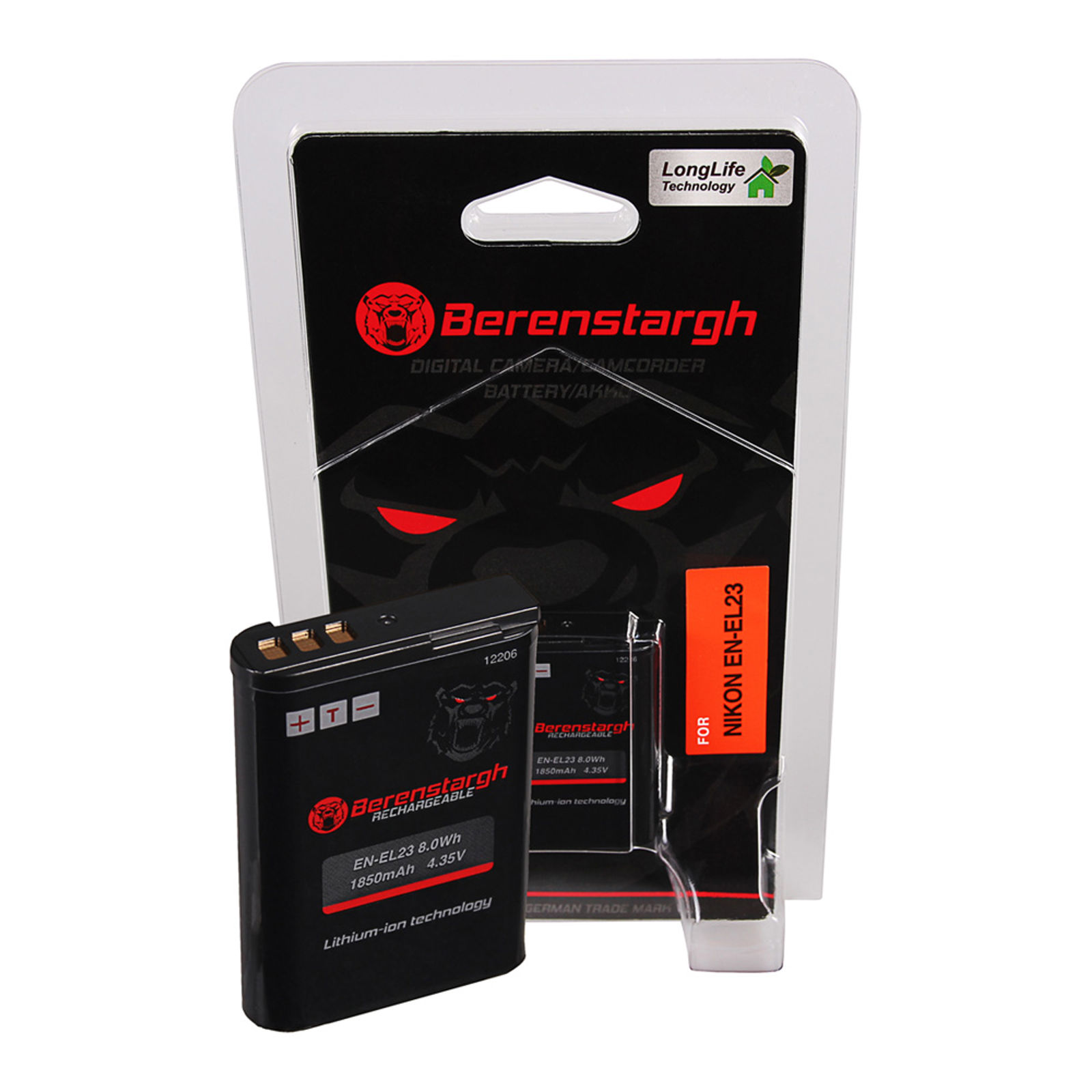 Berenstargh EN-EL23 1850mAh 8Wh 4,35V baterija za Nikon Coolpix P900, P610, P600, S810C, B700