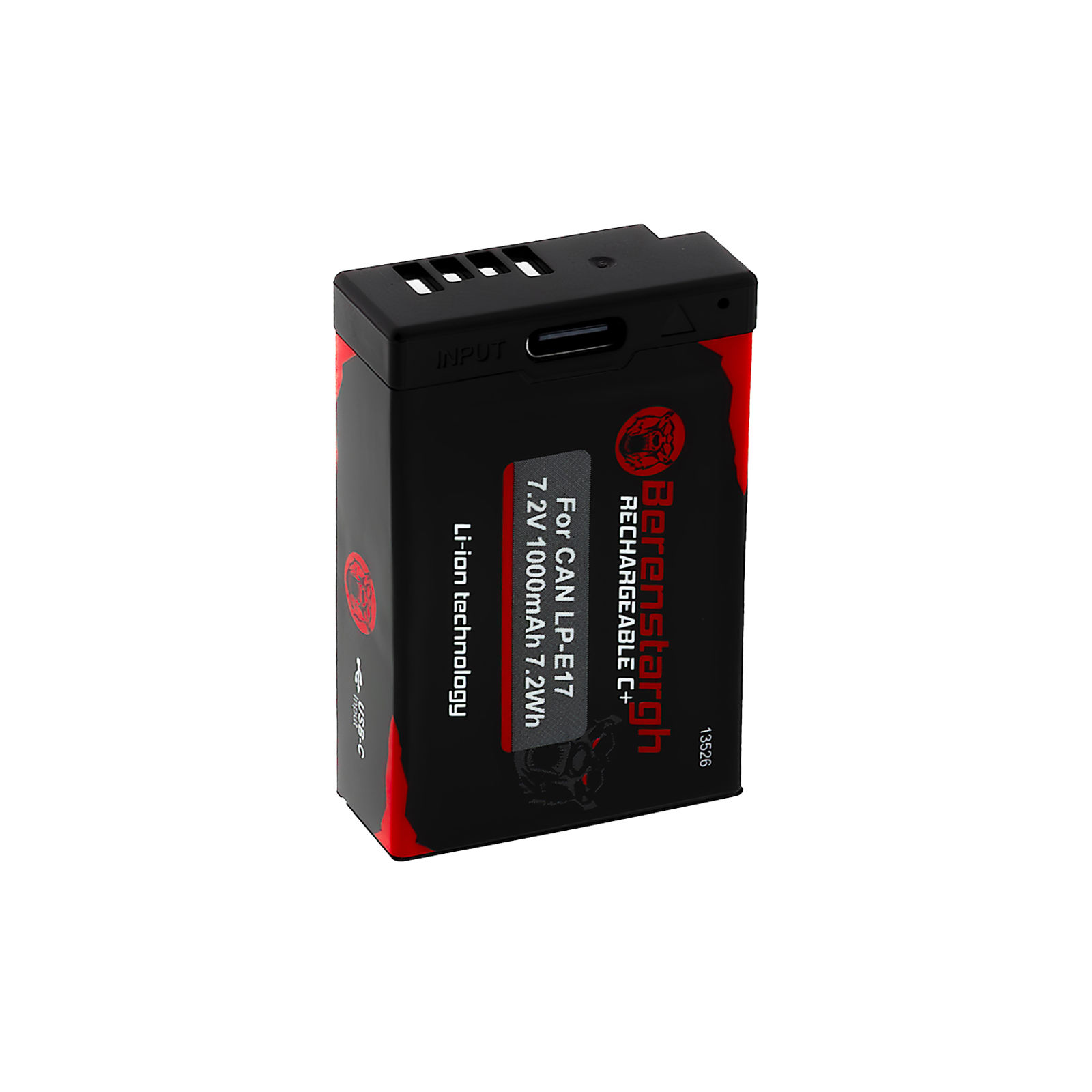 Berenstargh LP-E17 1000mAh 7.2V USB-C baterija za Canon EOS R10, RP, 77D, 200D, 800D, 750D, 760D, M3, M5, M6 (partially decoded)