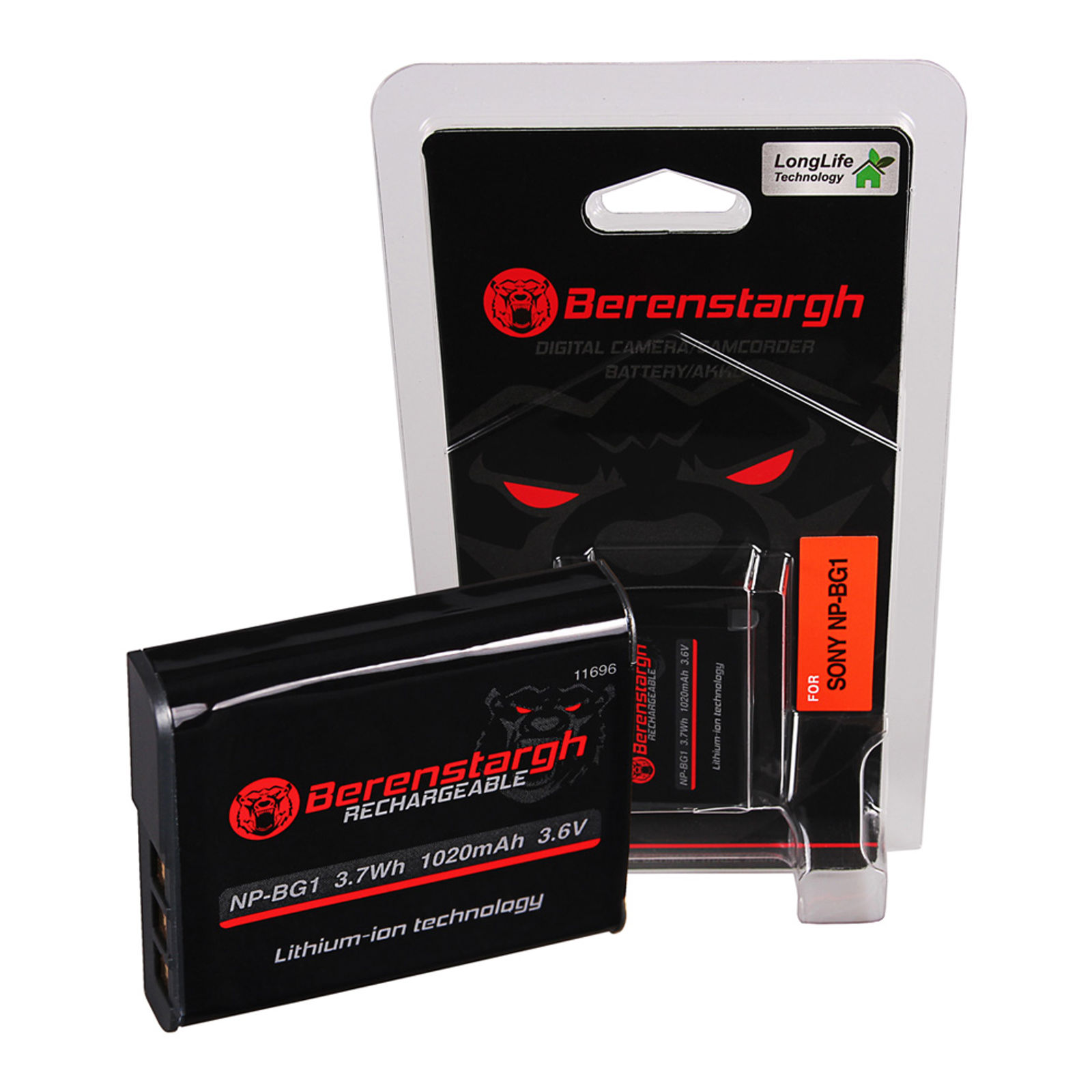 Berenstargh NP-BG1 1020mAh 3.7Wh 3.6V baterija za Sony CyberShot DSC H55 DSC H70 DSC H90 DSC HX10V, DSC HX20V, DSC HX5V, DSC HX7V, DSC HX9V, DSC WX1, DSC WX10