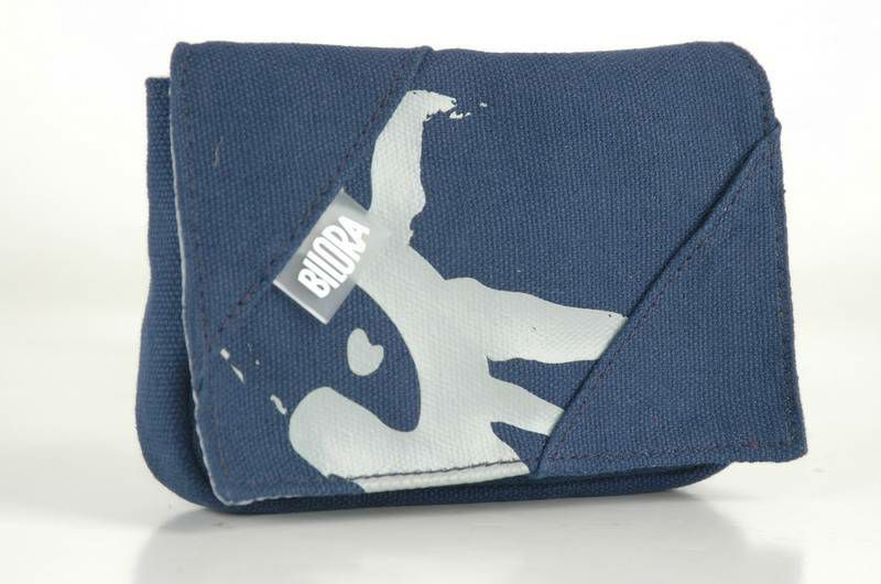 Bilora Cotton blue plava pamučna torbica za kompaktne fotoaparate pouch case small bag for compact camera