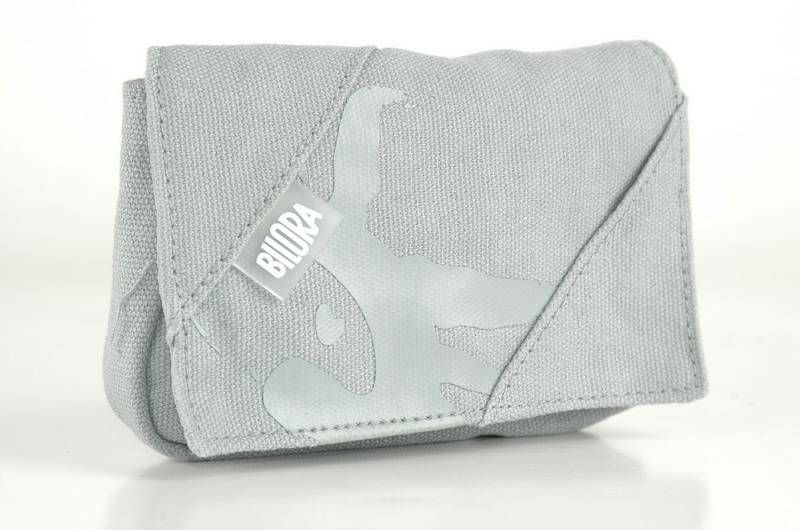 Bilora Cotton grey pamučna torbica za kompaktne fotoaparate pouch case small bag for compact camera