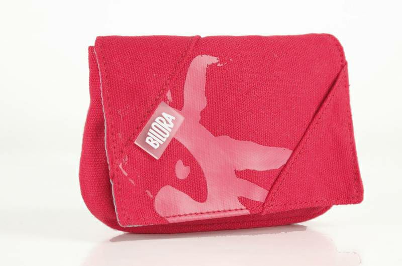 Bilora Cotton red crvena pamučna torbica za kompaktne fotoaparate pouch case small bag for compact camera