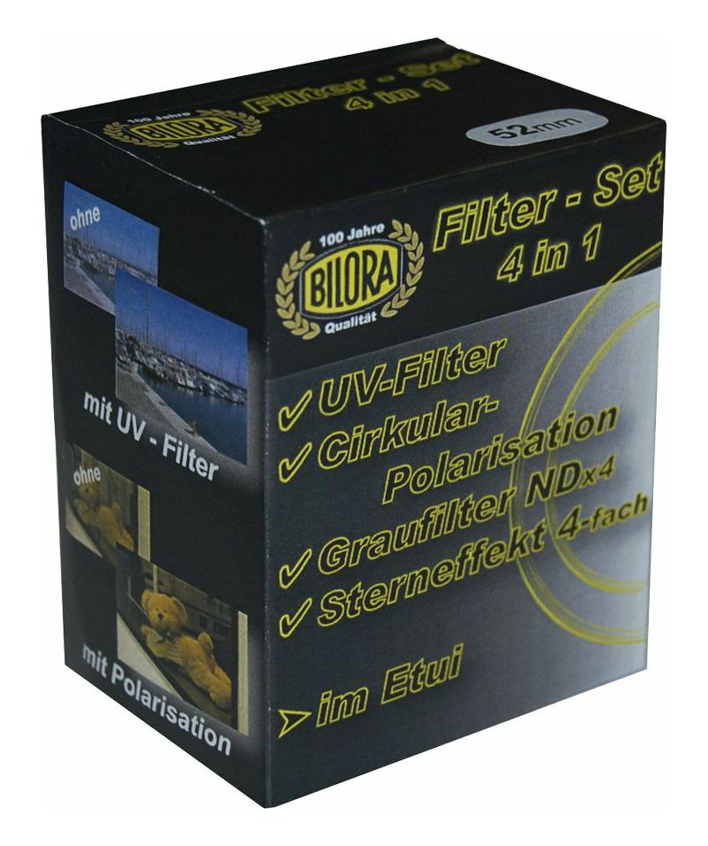 Bilora Filter set UV + CPL + ND4 + Star + etui kutija za filtere 52mm (7000-52)