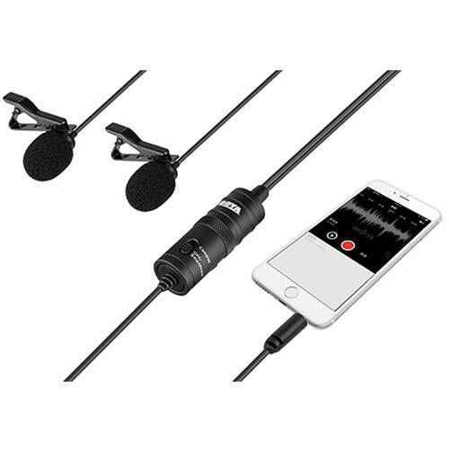 Boya BY-M1DM Lavalier Dual mikrofon for Smartphone, DSLR, Camcorders, PC