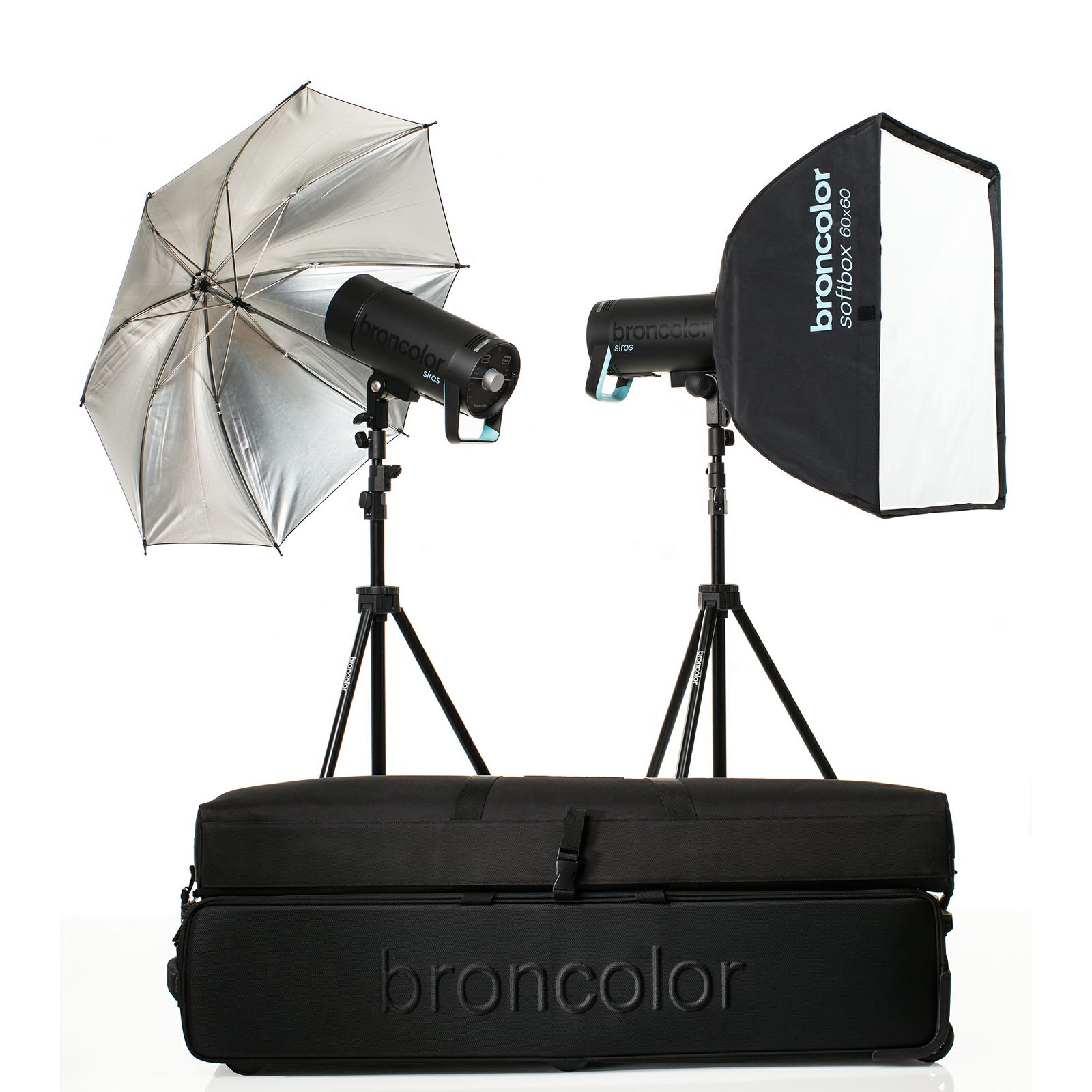 Broncolor SIROS 800 Basic KIT 2 WiFI RFS 2.1 komplet 2x 400Ws 800J + 2x reflektirajuća kišobrana (31.682.XX)