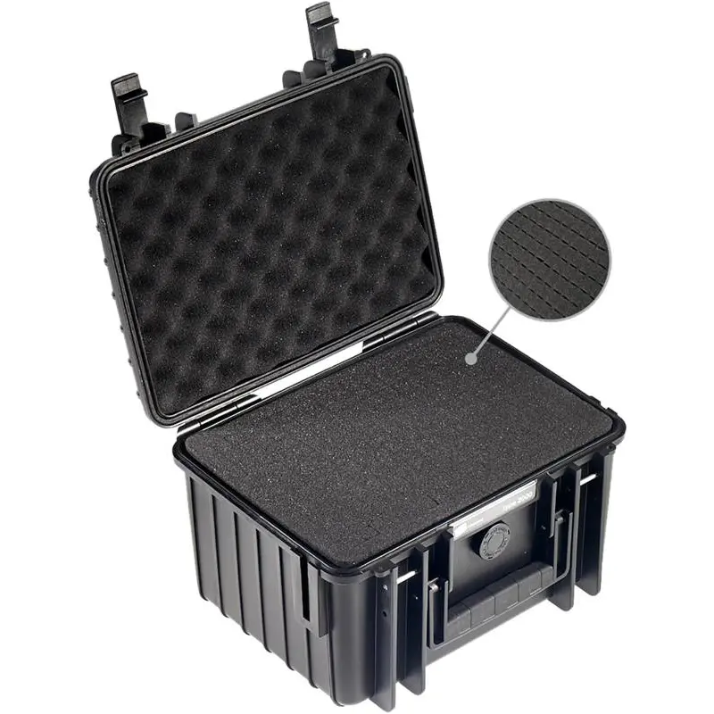 B&W Outdoor Cases Type 2000 Black (pre-cut foam) zaštitni kofer s unaprijed izrezanom pjenom (2000/B/SI)