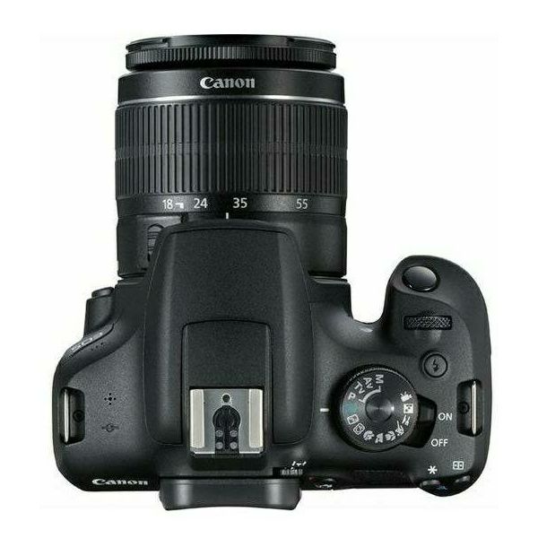 Canon EOS 2000D + 18-55 IS II + 75-300 KIT Black DSLR Digitalni fotoaparat s objektivima EF-S 18-55mm f/3.5-5.6 EF 75-300mm f/4-5.6 III (2728C031AA)