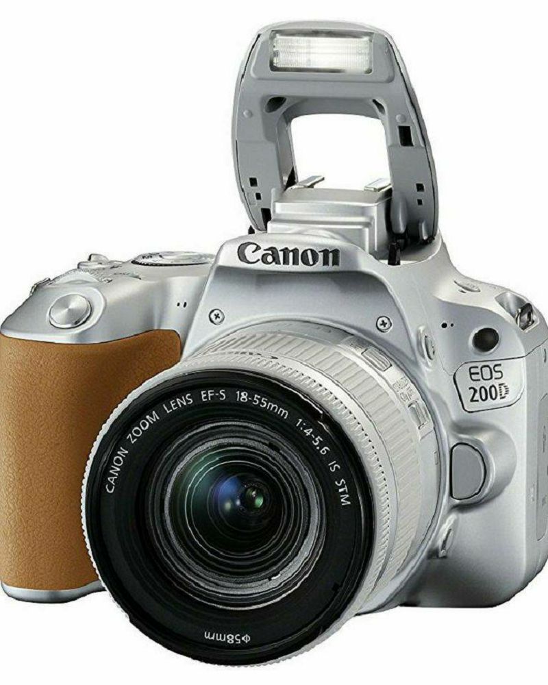 Canon EOS 200D + 18-55 IS STM SL Silver srebreni DSLR Digitalni fotoaparat i standardni zoom objektiv EF-S 18-55mm f/4-5.6 (2256C001AA)