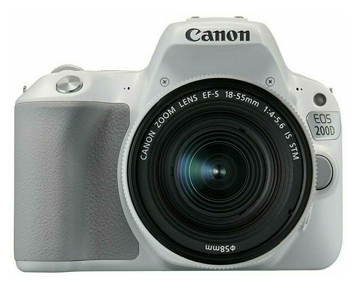 Canon EOS 200D + 18-55 IS STM WH White bijeli DSLR Digitalni fotoaparat i standardni zoom objektiv EF-S 18-55mm f/4-5.6 (2253C001AA)