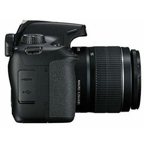 Canon EOS 4000D + 18-55 DC III + 75-300 KIT Black DSLR Digitalni fotoaparat s dva objektiva EF-S 18-55mm f/3.5-5.6 i EF 75-300mm f/4-5.6 III (3011C020AA)