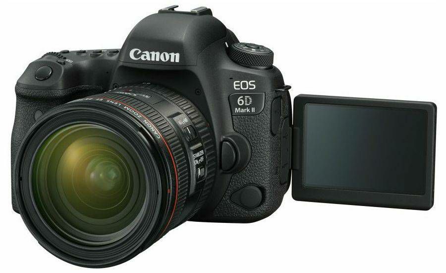 Canon EOS 6D Mark II + 24-70 f/4L IS USM DSLR Full Frame Digitalni fotoaparat i standardni zoom objektiv 6D II EF 24-70mm F4.0 (1897C015AA)