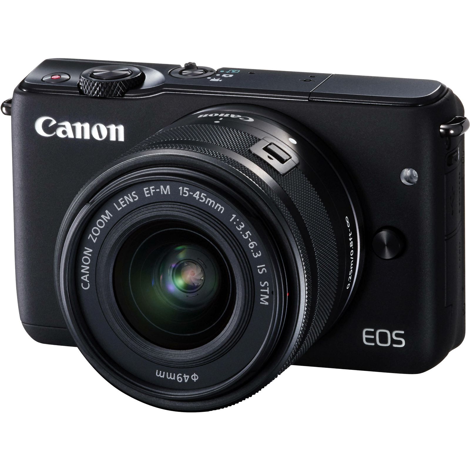 Canon EOS M10 15-45 KIT Black crni WIFI Mirrorless Digital Camera bezzrcalni digitalni fotoaparat + 15-45mm objektiv (0584C012AA)