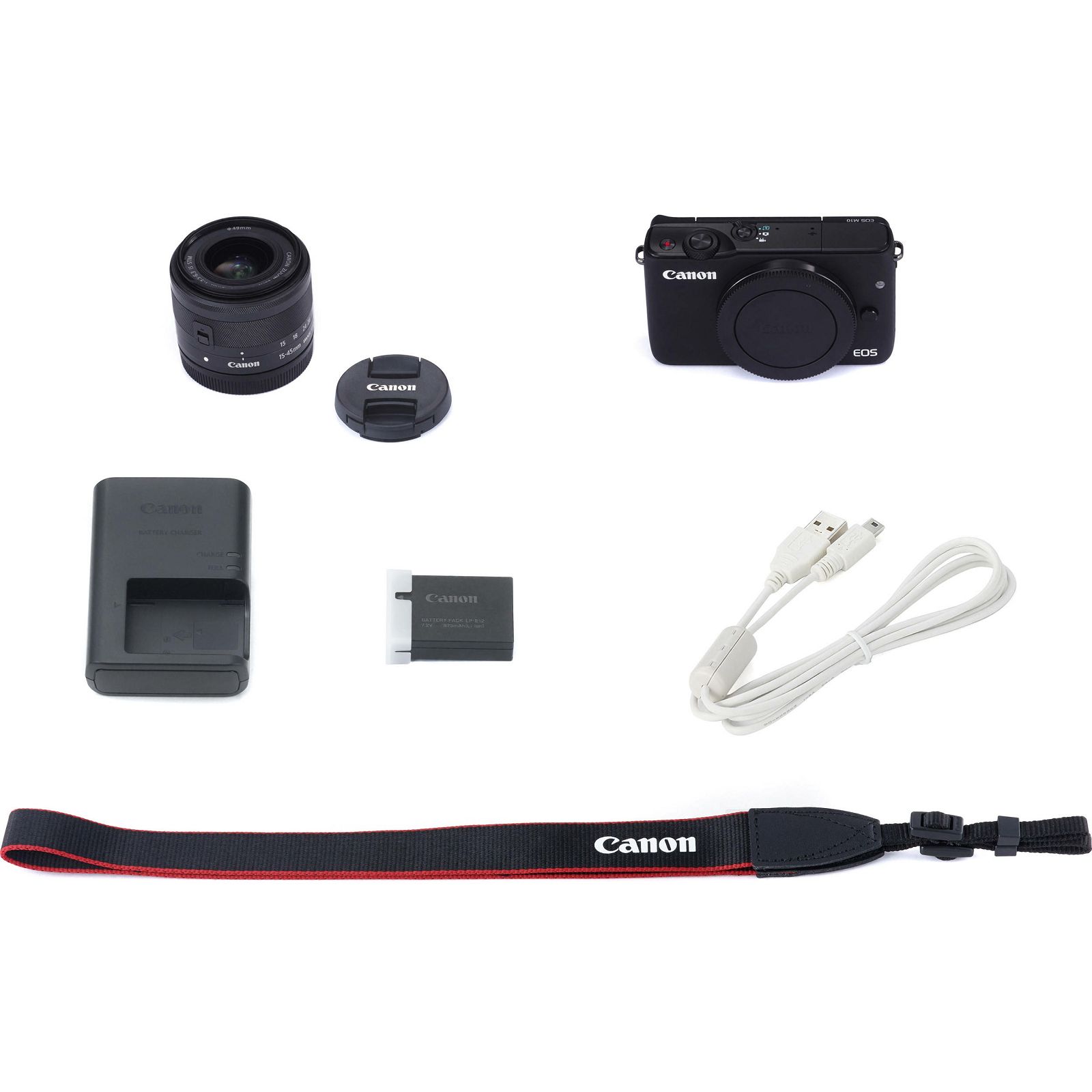 Canon EOS M10 15-45 KIT Black crni WIFI Mirrorless Digital Camera bezzrcalni digitalni fotoaparat + 15-45mm objektiv (0584C012AA)