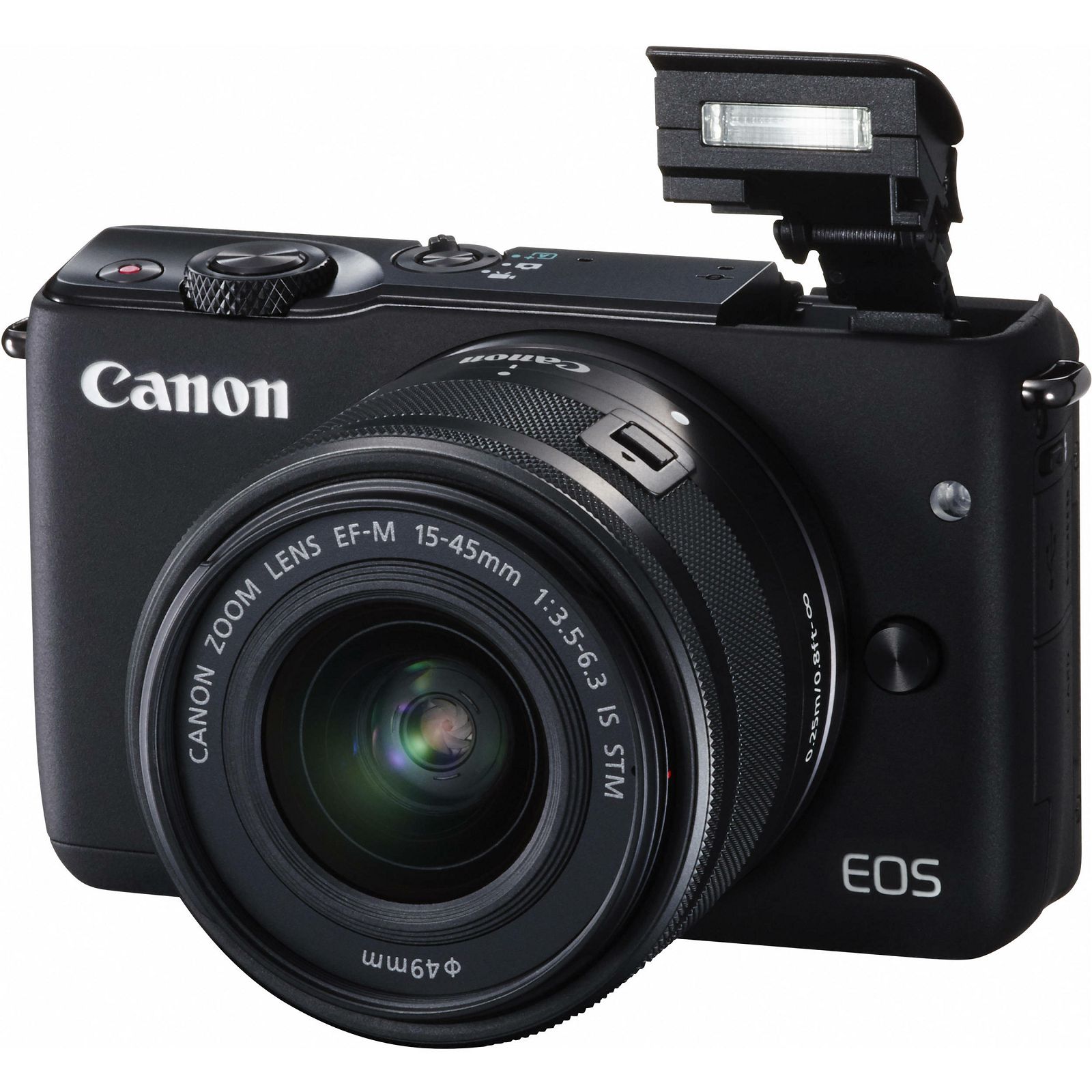 Canon EOS M10 15-45 KIT Black crni WIFI Mirrorless Digital Camera bezzrcalni digitalni fotoaparat + 15-45mm objektiv (0584C012AA)