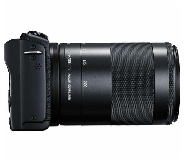 Canon EOS M200 + 15-45 IS STM + 55-200 IS STM Black Mirrorless Digital Camera crni Digitalni fotoaparat s dva objektiva EF-M 15-45mm 3.5-6.3 i 55-200mm 4.5-6.3 (3699C030AA)