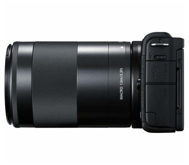 Canon EOS M200 + 15-45 IS STM + 55-200 IS STM Black Mirrorless Digital Camera crni Digitalni fotoaparat s dva objektiva EF-M 15-45mm 3.5-6.3 i 55-200mm 4.5-6.3 (3699C030AA)