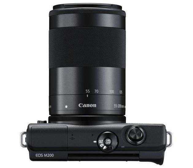 Canon EOS M200 + 15-45 IS STM + 55-200 IS STM Black Mirrorless Digital Camera crni Digitalni fotoaparat s dva objektiva EF-M 15-45mm 3.5-6.3 i 55-200mm 4.5-6.3 (3699C030AA) - CASH BACK