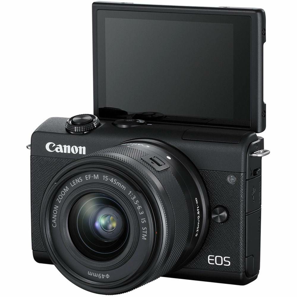 Canon EOS M200 + 15-45 IS STM Black Mirrorless Digital Camera crni Digitalni fotoaparat s objektivom EF-M 15-45mm 3.5-6.3 (3699C027AA)