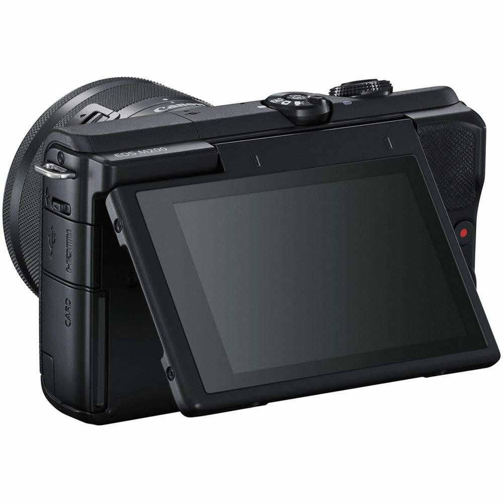 Canon EOS M200 + 15-45 IS STM Black Mirrorless Digital Camera crni Digitalni fotoaparat s objektivom EF-M 15-45mm 3.5-6.3 (3699C027AA) - CASH BACK