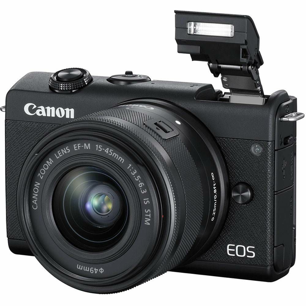 Canon EOS M200 + 15-45 IS STM Black Mirrorless Digital Camera crni Digitalni fotoaparat s objektivom EF-M 15-45mm 3.5-6.3 (3699C027AA) - CASH BACK