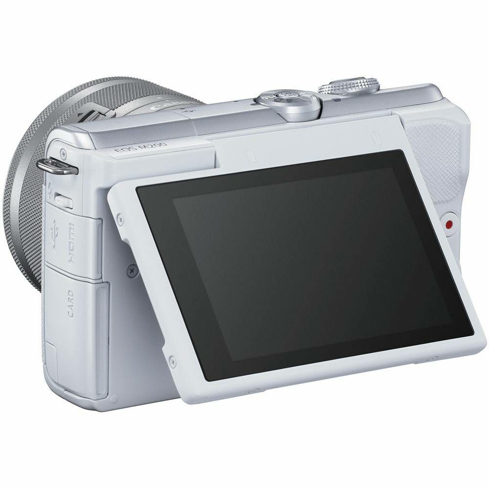 Canon EOS M200 + 15-45 IS STM White Mirrorless Digital Camera crni Digitalni fotoaparat s objektivom EF-M 15-45mm 3.5-6.3 (3700C032AA)