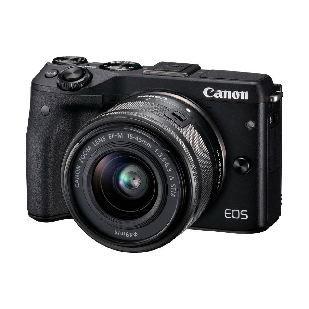 Canon EOS M3 + 15-45 IS KIT Black Mirrorless Digital Camera Digitalni fotoaparat s objektivom EF-M 15-45mm 3.5-6.3 (9694B142AA)