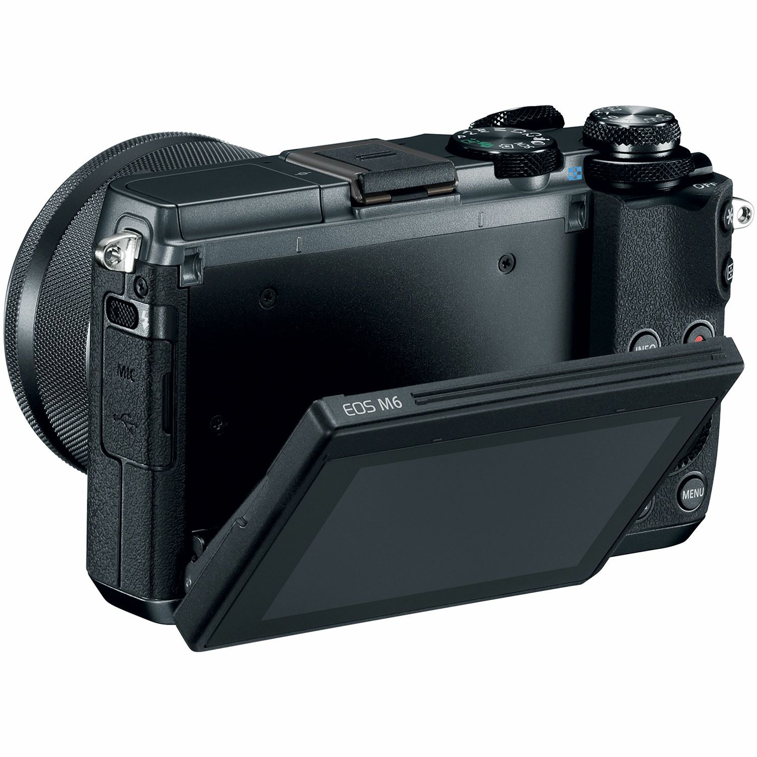 Canon EOS M6 + 15-45 IS STM Black Mirrorless Digital Camera with lens crni Digitalni fotoaparat i objektiv EF-M 15-45mm f/3.5-6.3 (1724C012AA)