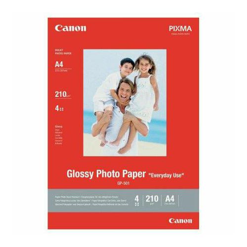 Canon Glossy Photo Paper Everyday Use GP-501 21x29.7cm A4 5 listova foto papir za ispis fotografije Gloss 200gsm ISO96 0.21mm 5 sheets GP501A4DEMO (BS0775B076AA)