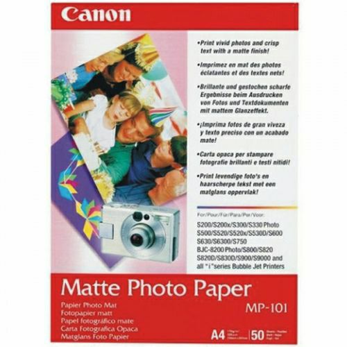 Canon Photo Paper Matte MP-101 21x29.7cm A4 50 listova foto papir za ispis fotografije Mat 170gsm ISO93 0.22mm 50 sheets MP101A4 (BS7981A005AA)