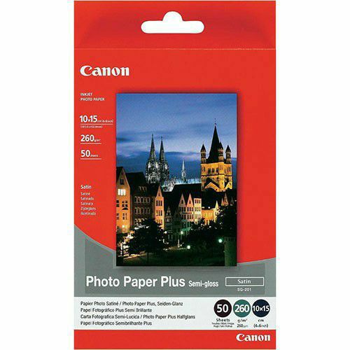 Canon Photo Paper Plus Semi-gloss SG-201 10x15cm 50 listova foto papir za ispis fotografije Satin 260gsm ISO91 4x6" 50 sheets SG201S (BS1686B015AA)