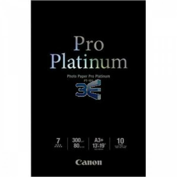 Canon Photo Paper Pro Platinum PT-101 32.9x48.3cm A3+ 10 listova foto papir za ispis fotografije Smooth gloss 300gsm ISO98 0.3mm A3+ 10 sheets PT101A3+ (BS2768B018AA)