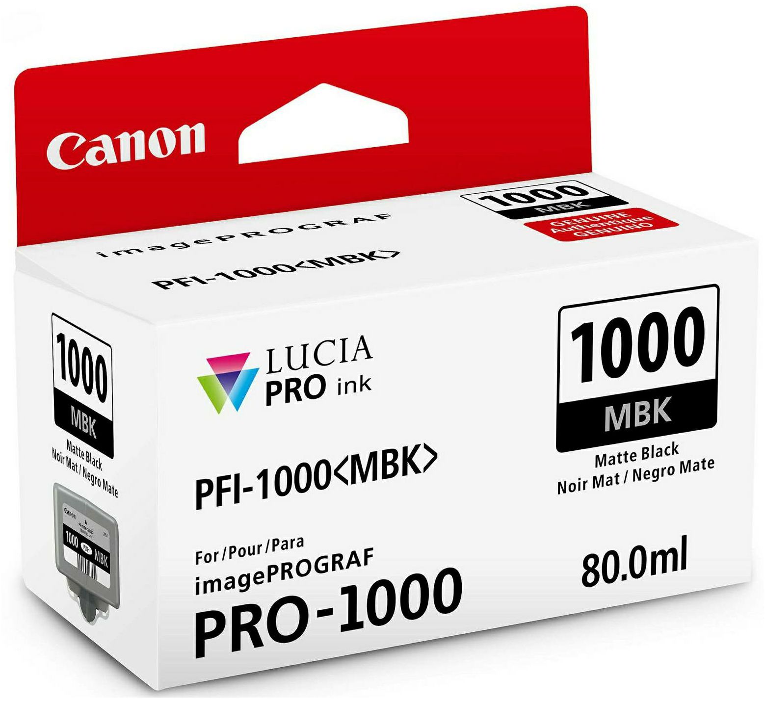 Canon Pigment Ink Tank PFI-1000 Lucia PRO Matte Black 80ml PFI1000MBK mat crna tinta za printer imagePROGRAF PRO-1000 (0545C001AA)