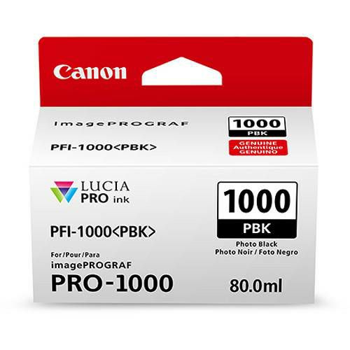 Canon Pigment Ink Tank PFI-1000 Lucia PRO Photo Black 80ml PFI1000B foto crna tinta za printer imagePROGRAF PRO-1000 (0546C001AA)