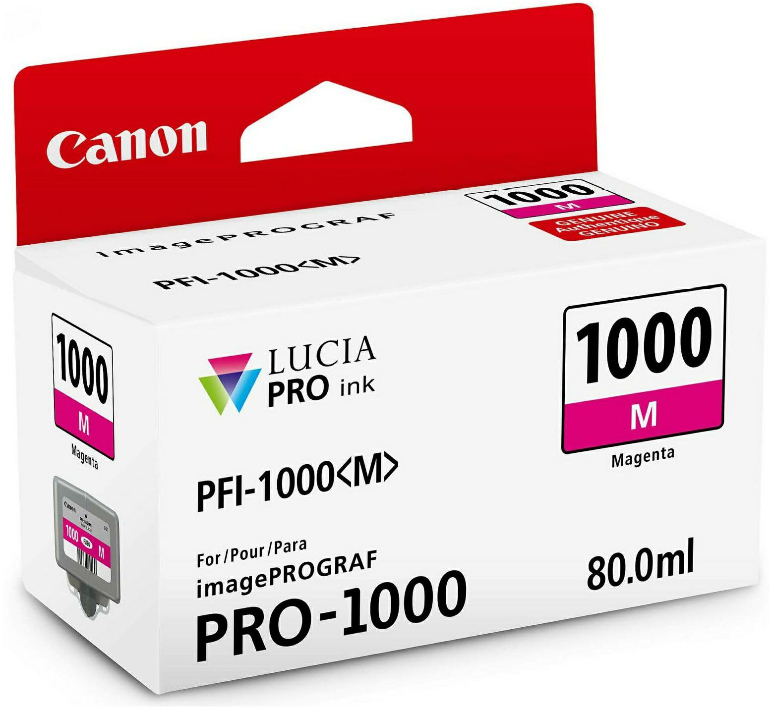 Canon Pigment Ink Tank PFI-1000 Lucia PRO Magenta 80ml PFI1000M purpurnocrvena tinta za printer imagePROGRAF PRO-1000 (0548C001AA)