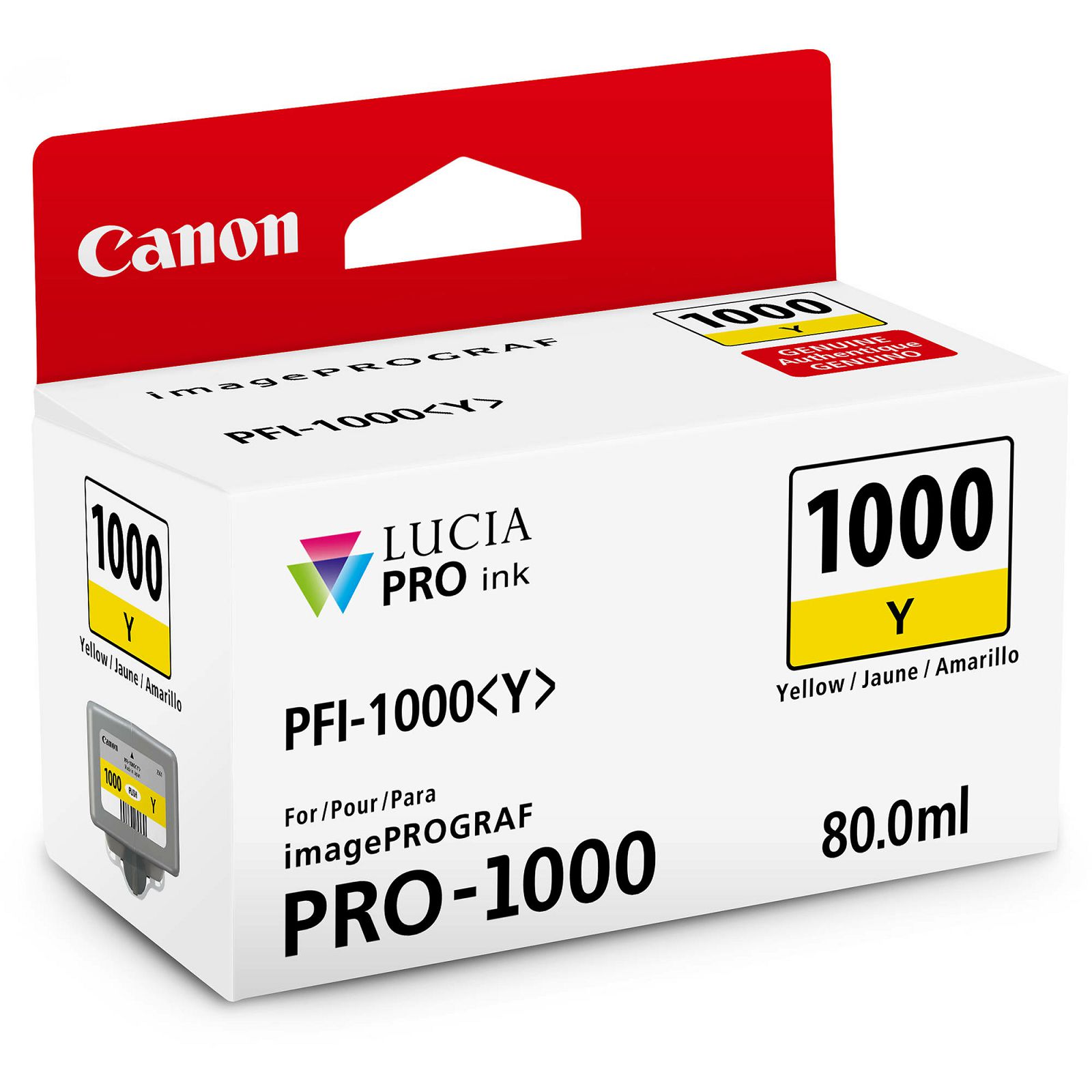 Canon Pigment Ink Tank PFI-1000 Lucia PRO Yellow 80ml PFI1000Y žuta tinta za printer imagePROGRAF PRO-1000 (0549C001AA)