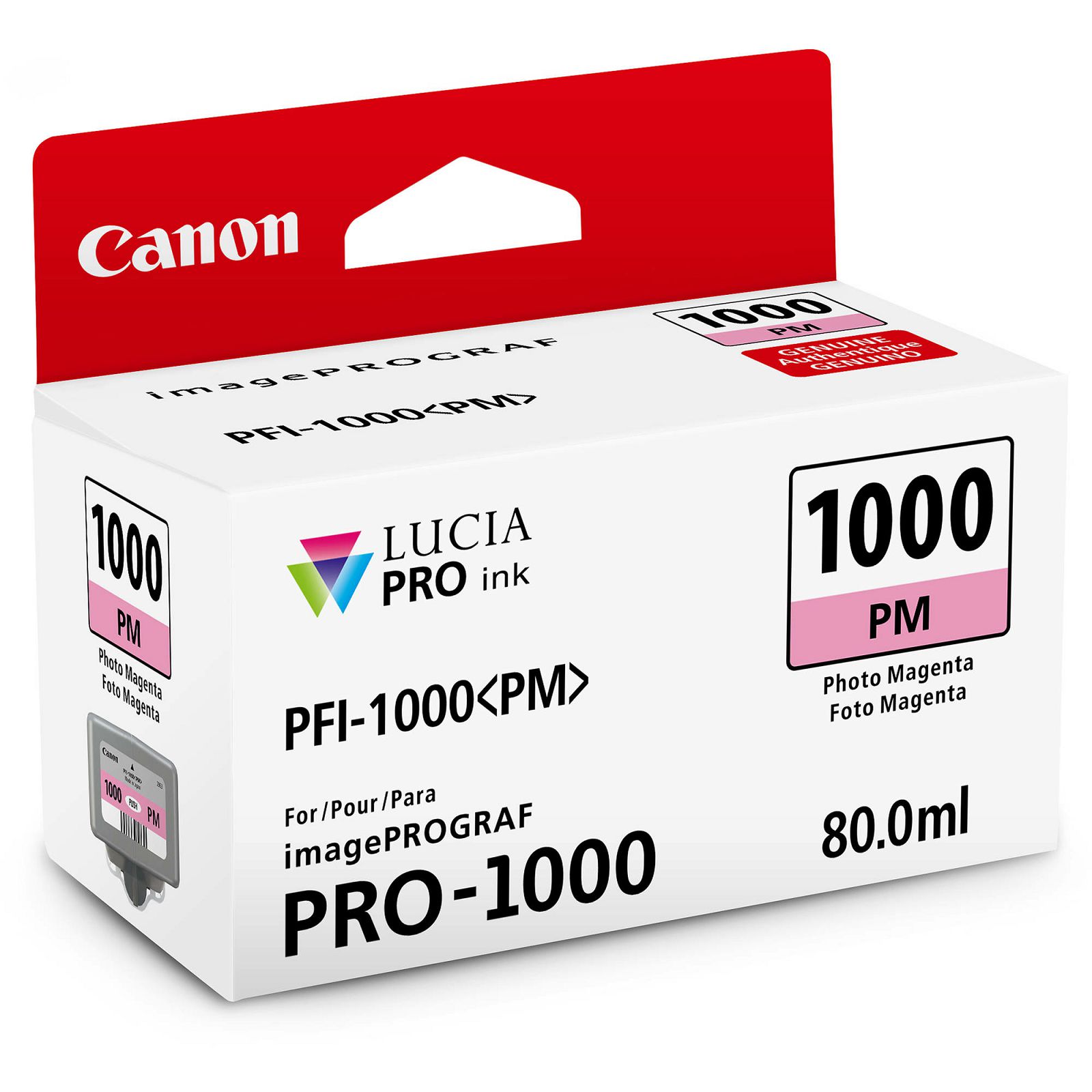 Canon Pigment Ink Tank PFI-1000 Lucia PRO Photo Magenta 80ml PFI1000PM foto purpurnocrvena tinta za printer imagePROGRAF PRO-1000 (0551C001AA)