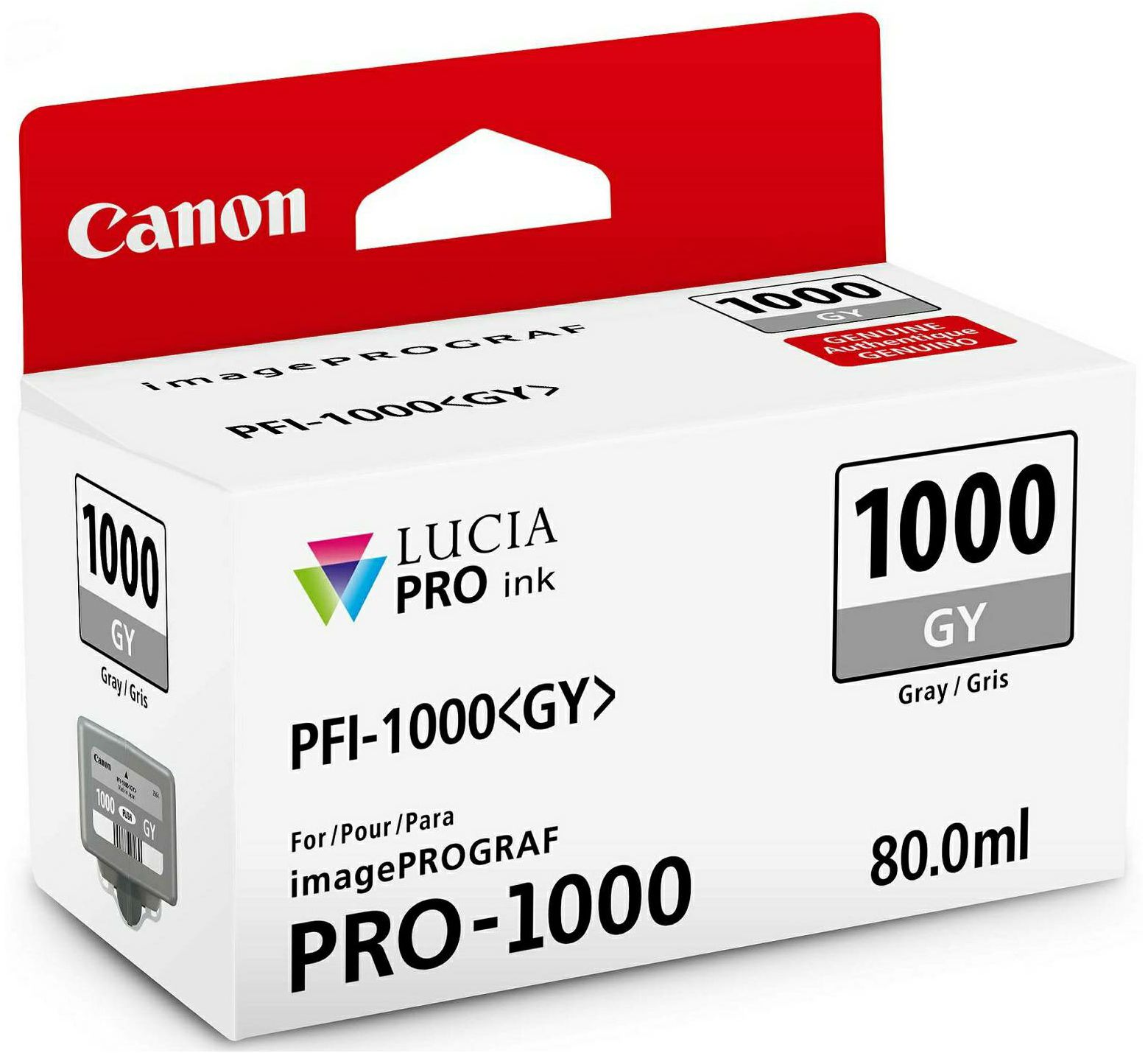 Canon Pigment Ink Tank PFI-1000 Lucia PRO Grey 80ml PFI1000GY siva tinta za printer imagePROGRAF PRO-1000 (0552C001AA)