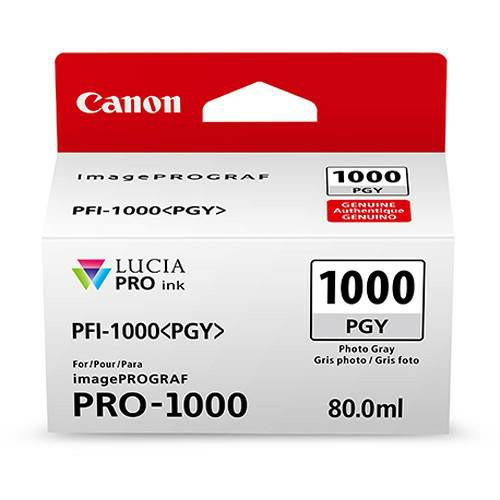 Canon Pigment Ink Tank PFI-1000 Lucia PRO Photo Grey 80ml PFI1000PGY foto siva tinta za printer imagePROGRAF PRO-1000 (0553C001AA)