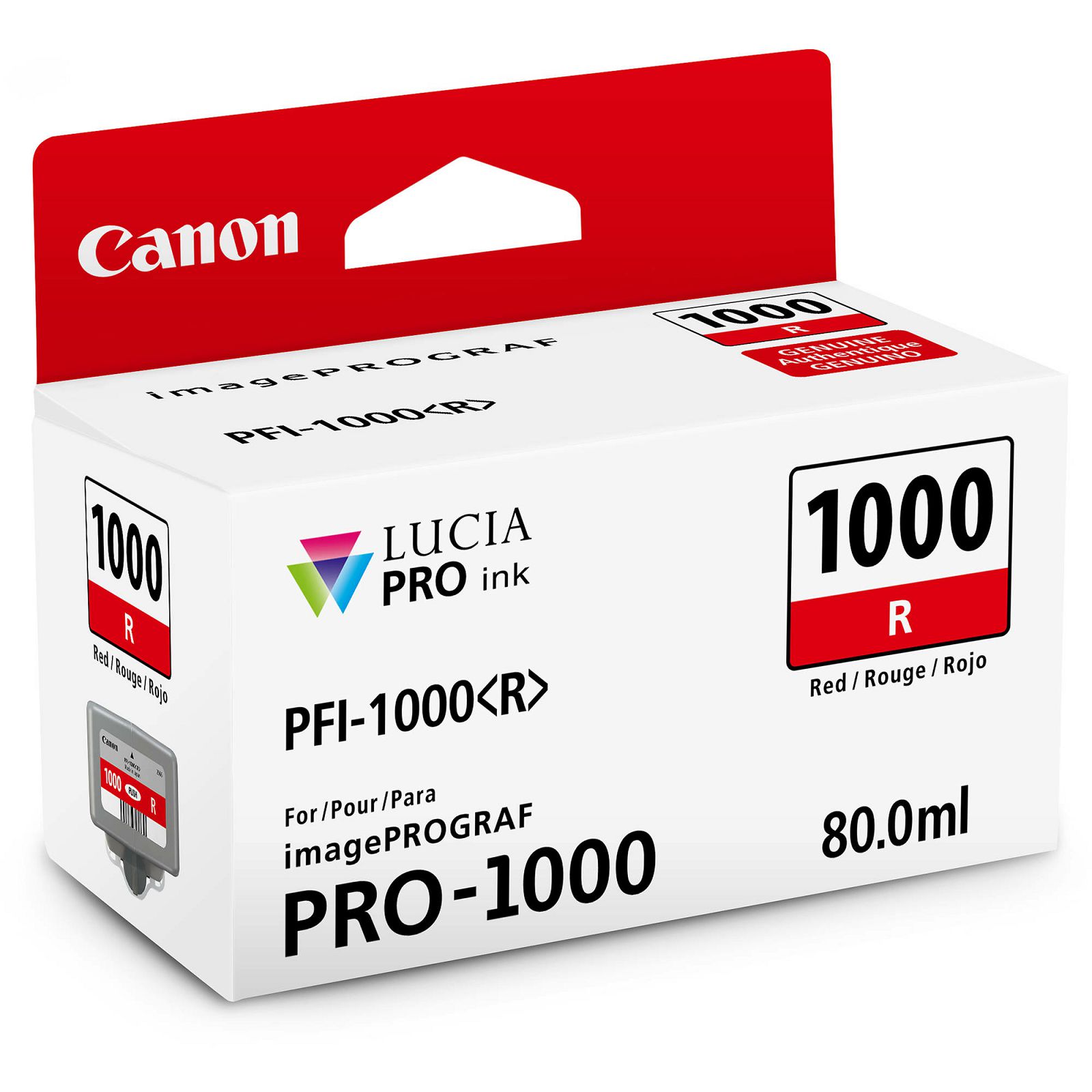 Canon Pigment Ink Tank PFI-1000 Lucia PRO Red 80ml PFI1000R crvena tinta za printer imagePROGRAF PRO-1000 (0554C001AA)