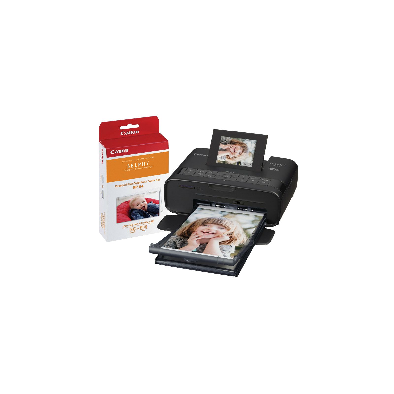 Canon Selphy CP1200 KIT Black crni termalni sublimacijski printer Wireless Compact Photo termosublimacijski pisač (0599C013AA)