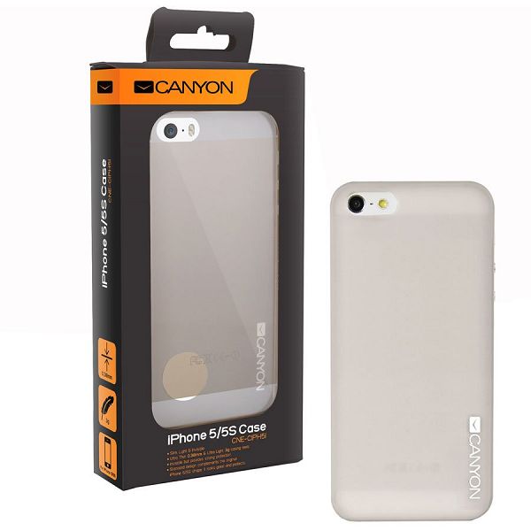 Canyon air PP case for iPhone5/5S; ultra slim 0.38mm; 3g; transparent white