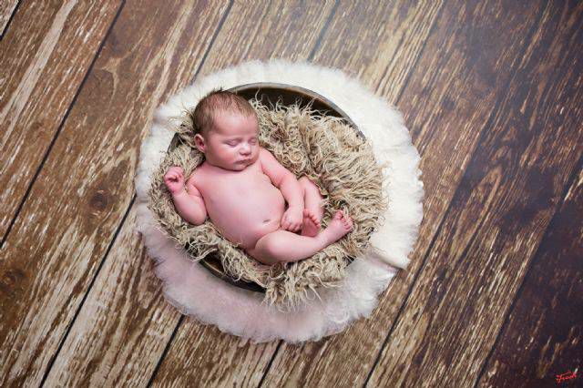 Click Props Newborn Round Undergarment Merino Wool Floral White 60cm foto pribor za fotografiju beba