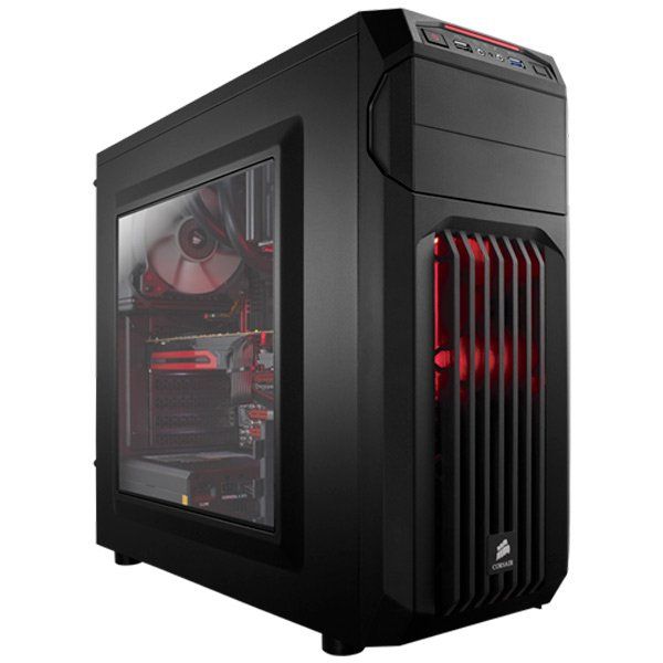 Corsair Carbide Series SPEC-01 Mid Tower Case, Red LED, Mini-ITX, MicroATX, ATX