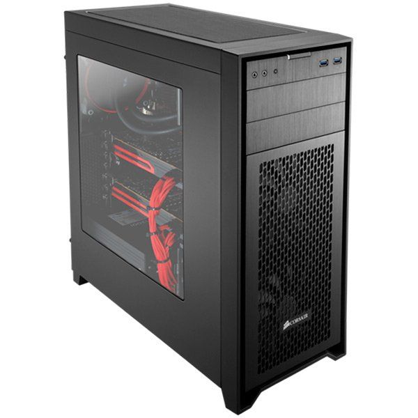 Corsair Obsidian Series 450D Mid Tower Case, Mini-ITX, MicroATX, ATX, E-ATX, Black,