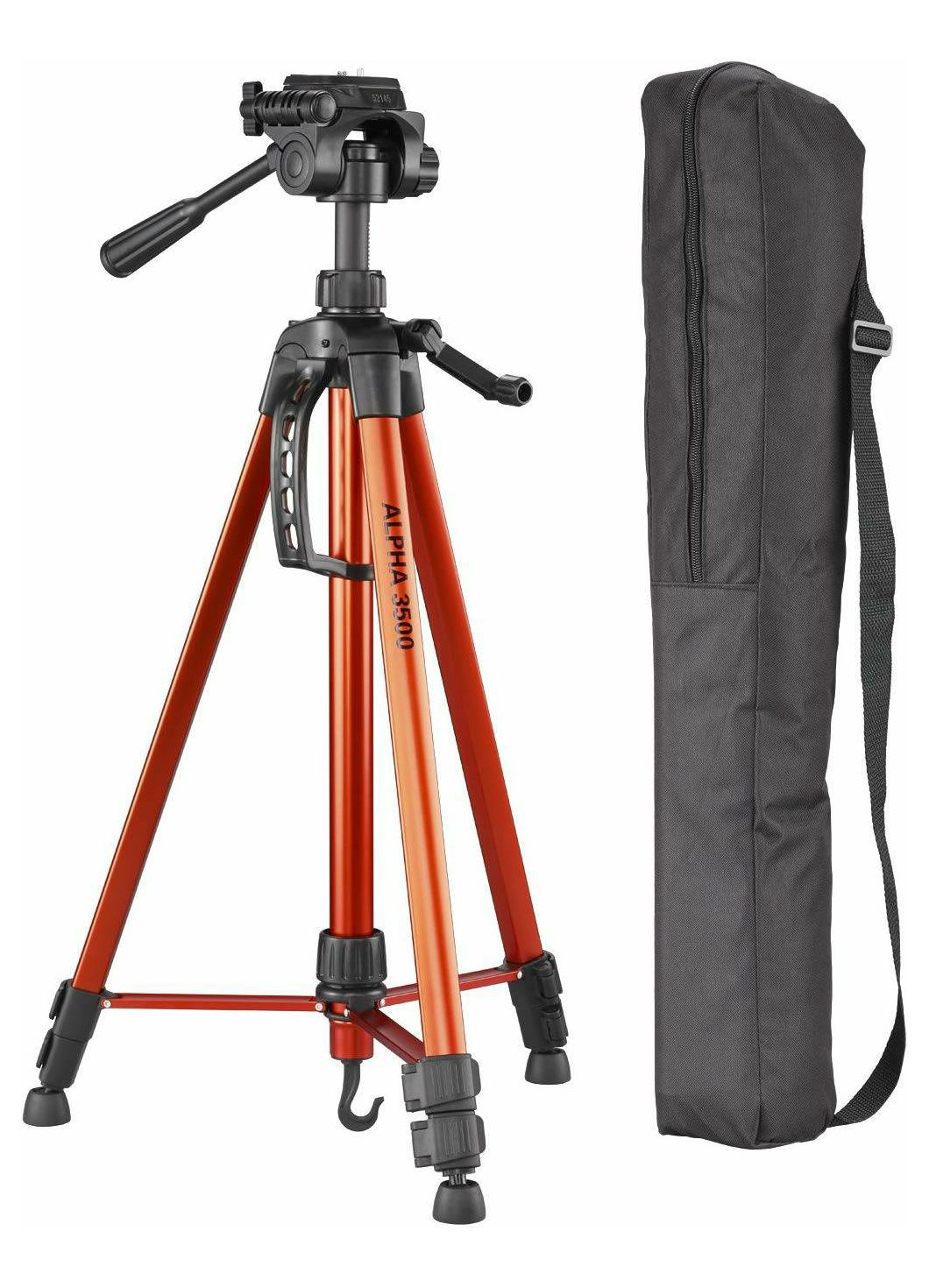 Cullmann Alpha 3500 Orange narančasti tripod tronožac stativ za fotoaparat s 3-Way Head glavom (52145)