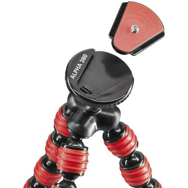 Cullmann Alpha 380 Mobile Red 30cm 1.5kg Minitripod Gorillapod Flexible Tripod zglobni podesivi stativ s držačem za mobitel smartphone