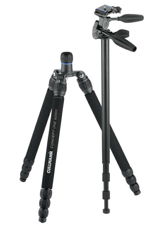 Cullmann Concept One 625M OT35 166.5cm 6kg Aluminium tripod tronožac aluminijski stativ s integriranim monopodom + 3-Way Head glava (56252)