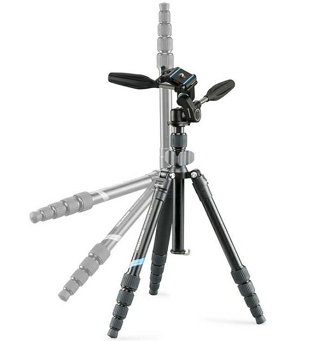 Cullmann Mundo 522T OT35 Black 135.5cm 5kg Aluminium tripod tronožac aluminijski stativ + 3-Way Head glava (55454)