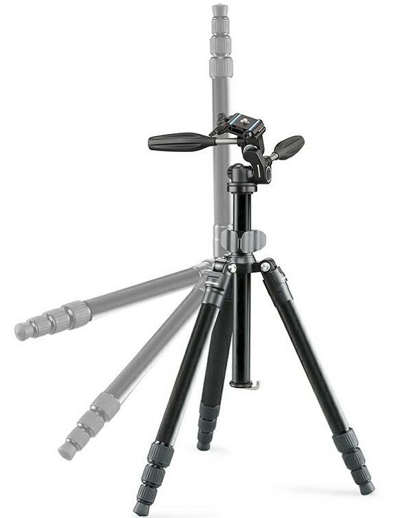 Cullmann Mundo 525M OT35 Black 159cm 6kg Aluminium tripod tronožac aluminijski stativ s integriranim monopodom + 3-Way Head glava (55464)