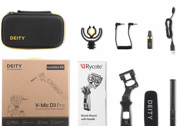 Deity V-Mic D3 Pro Location Kit Supercardioid Shotgun Microphone with Location Recording Bundle